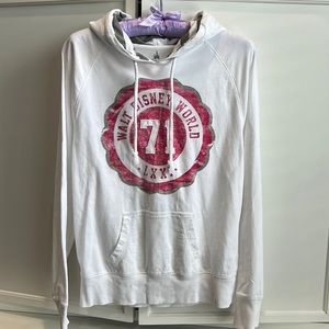 Disney Parks white hoodie, size Small